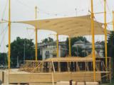 1991. Hősök tere, pápalátogatás emelvény 02